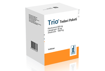TRIO 1000 MG + 500 MG + 30 MG TEDAVI PAKETI (6x14 BLISTER)